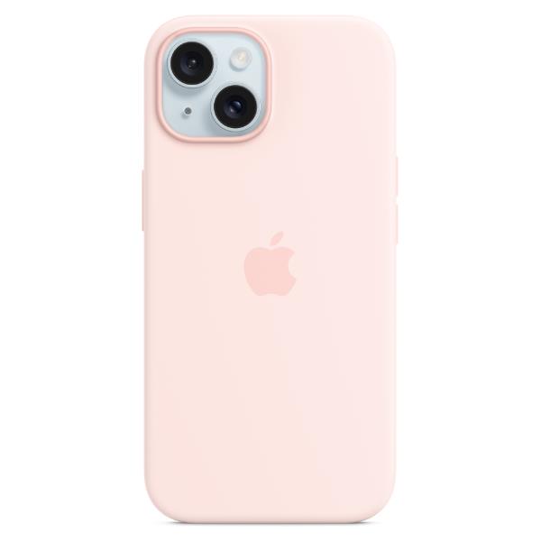 Apple Custodia MagSafe in silicone per iPhone 15 Plus - Rosa confetto